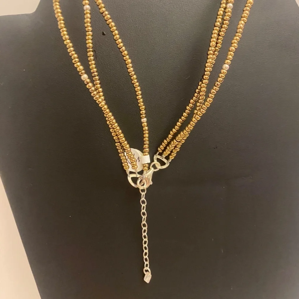 Silpada Three Strand Gold Seed Bead Necklace. Retired 18